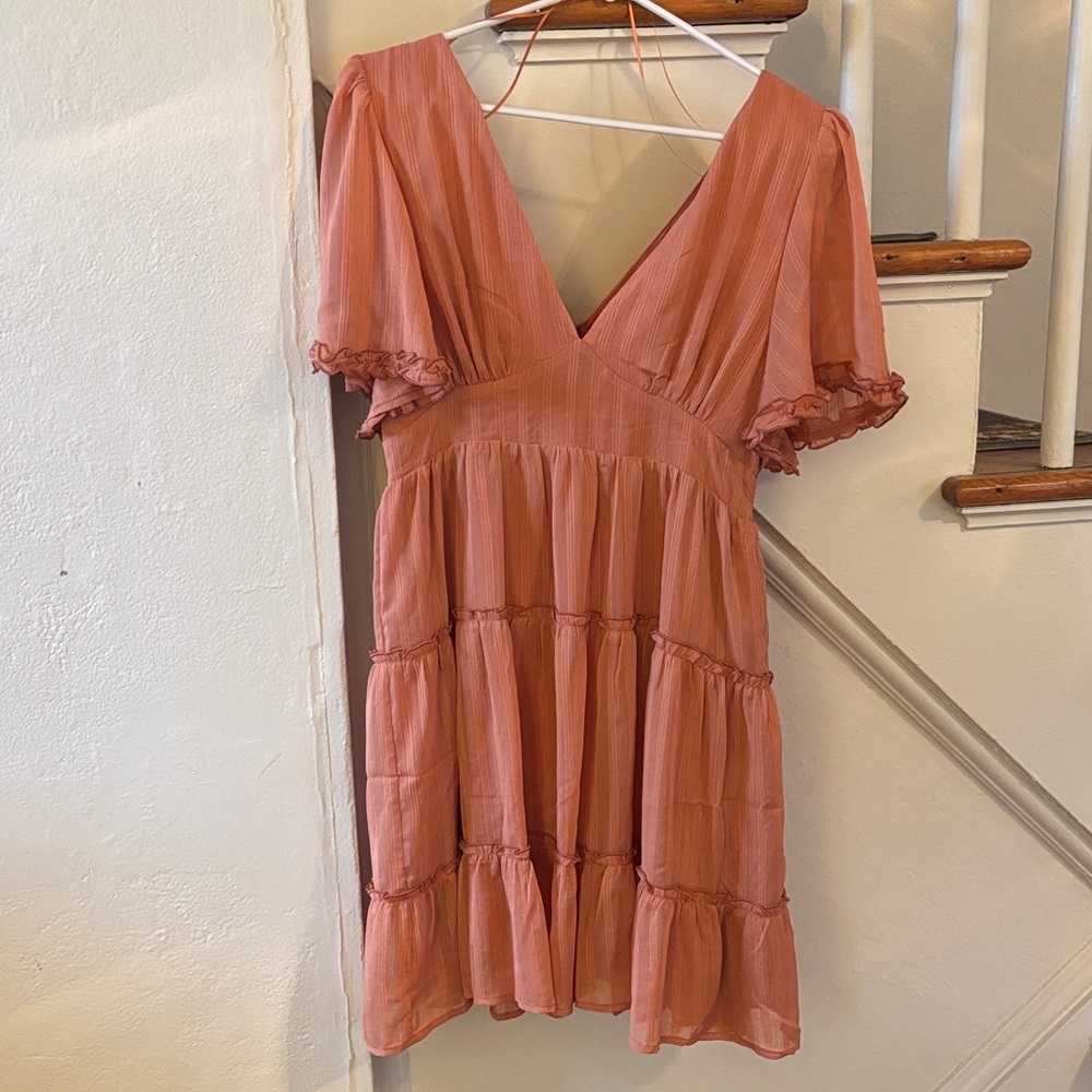Peach Love California Coral Mini Dress